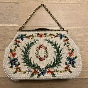 Vintage Needlepoint Purse